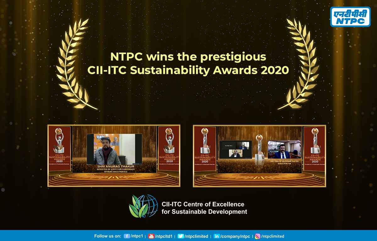 NTPC wins the prestigious CII-ITC Sustainability Awards 2020