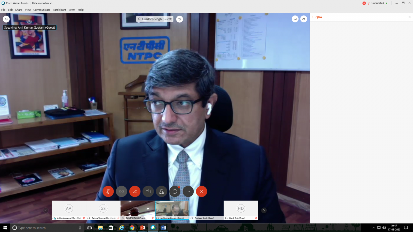 NTPC organized its 16th Analysts & Investors Meet on Webex online platform.