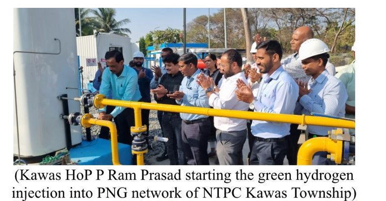 NTPC starts India’s first green hydrogen blending operation in PNG network