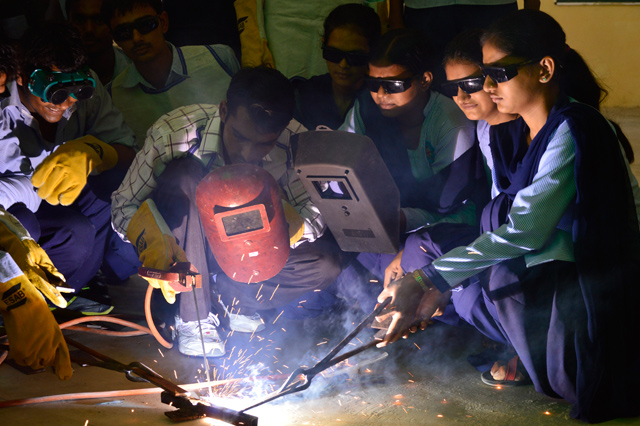 ITI students at their workshop.